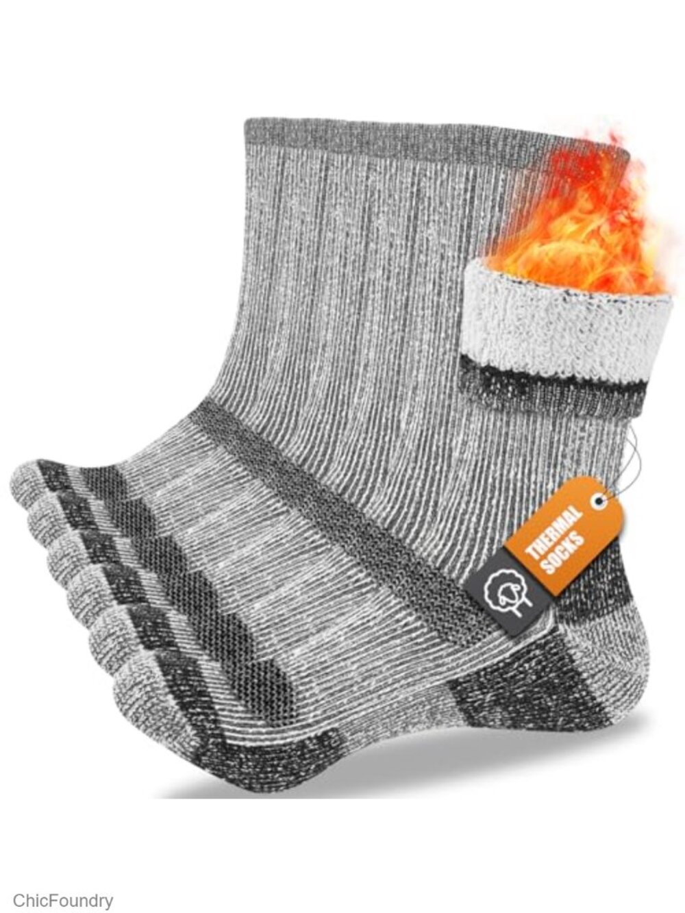 Merino Wool Thermal Socks 3 Pairs Winter Boot Hiking Crew